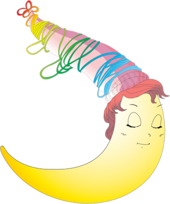 lune - astre - environnement - smiley émoticône émoji cartoon clipart illustration - artémotic