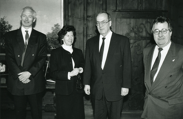 26.02.1993 Besuch von Manfred Rommel, Oberbürgermeister in Stuttgart Foto: Roland Korner, Triesen