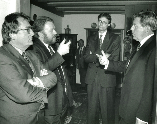 6. Juni 1991 Besuch von Franz Vranitzky, Österreichischer Bundeskanzler, beim Liechtensteiner Presseclub, 06.06.1991 Foto: Roland Korner, Triesen