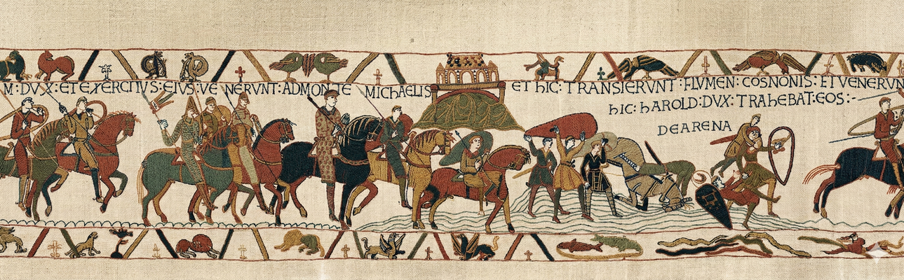 Ici, le duc Guillaume et son armée arrivèrent au Mont-Michel