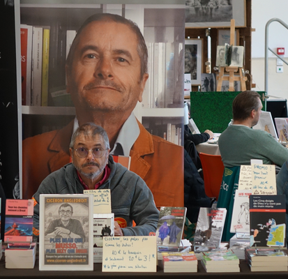 Cicéron Angledroit en dédicace à la 11e Fête du Livre d'Artonges.