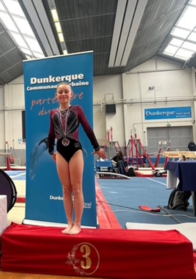 En Fédéral A 10/11 ans, Clarisse Dauboin monte sur la troisième marche du podium.