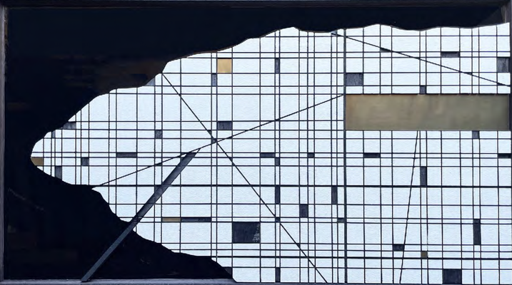LARS J. FISCHEDICK | MANHATTAN DETAIL | 2024 | HOLZ + KUNSTHARZ + KUPFER| 94 x 52