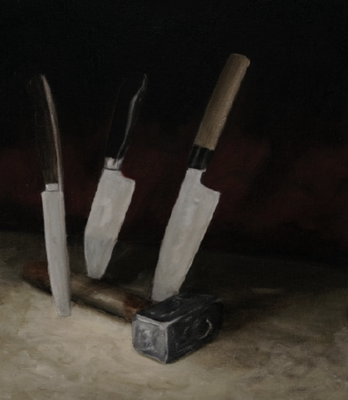 SADOR WEINSCLUCKER | BLEIB DOCH NOCH | 2023 | ÖL AUF LEINWAND | 40 x 35