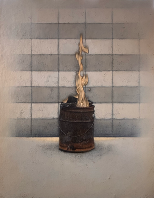 路地裏の花  /  2003  /  1178x893mm  /  Oil on canvas