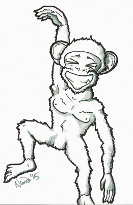 "Affe" - Zeichnung - A5 - 2015