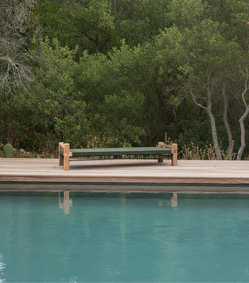 canapé daybed bois d'extérieur made in france