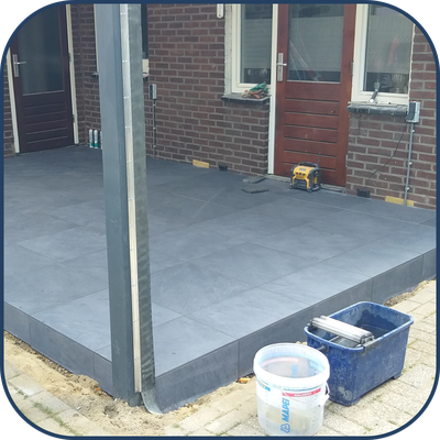 BTK Tegelzetters Venlo - terras betegelen 60x60 te Reuver