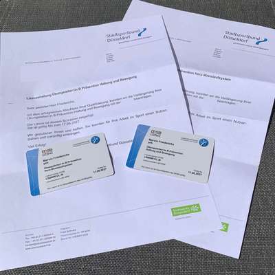 Fortbildung zum Übungsleiter-B für Prävention (HuB und HKS) abgeschlossen