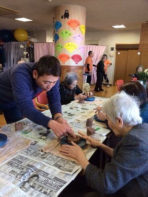 茶道具 高田焼 伝七窯 青木修造 茶入 仕覆付 共箱 V R6603