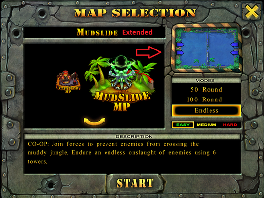 Mudslide (Rainforest) mini map preview