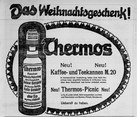 Thermos-Werbung in der Presse 17.09.1908