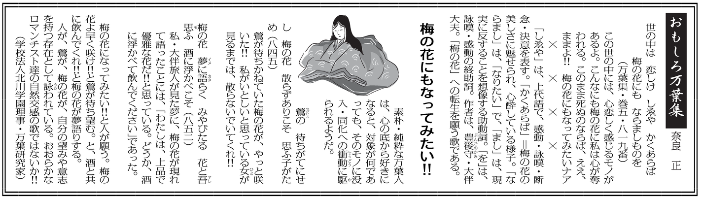 ≪第22号：2009（平成21）年2月≫　梅の花にもなってみたい‼