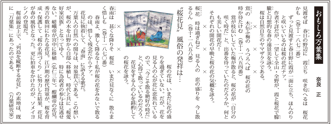 ≪第48号：2016（平成28）年6月≫　〝桜花見〟風俗の発祥は…