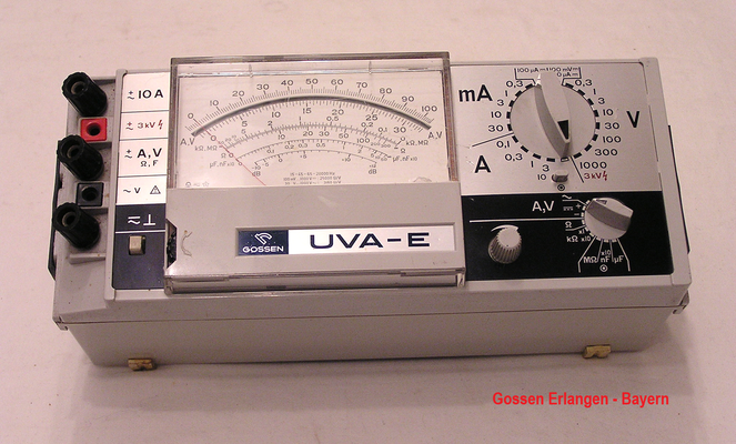 Bild 636 - Gossen Erlangen - Bayern - Universal Multimeter AC / DC – Modell UVA - E - Fertigungsjahr 1972         