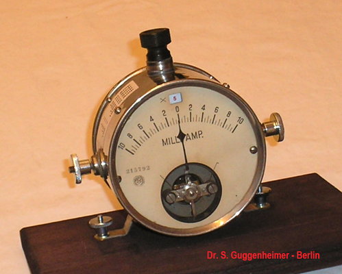 Bild 728 - Dr. S. Guggenheimer - Berlin - Aufbau Milliamperemeter Post bis 1000 m Amp. - Fertigungsjahr ca 1930 