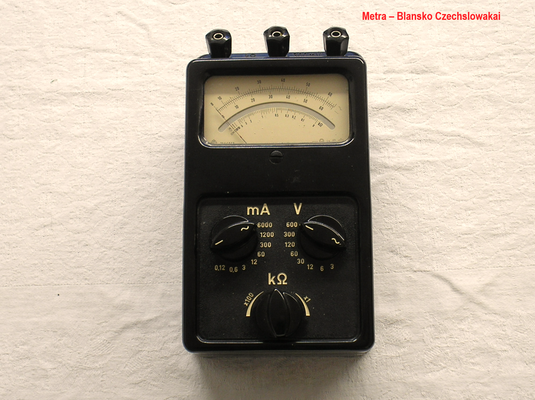 Bild 510 - Metra - Blansko - Czechslowakia - Multimeter W / G / Ohm - Fertigungsjahr  1956
