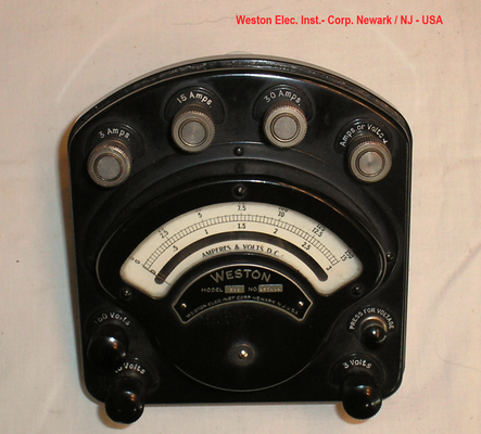 Bild 618 - Weston Electrical Inst. Corp. Newark New Jersy - USA - Multimeter der Armee - Fertigungsjahr ca. 1940