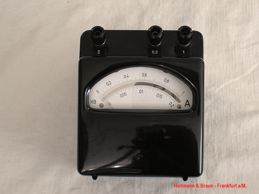 Bild 587 - Hartmann & Braun - Frankfurt a/M. - Labor Ampere - Meter Typ. Htik – 200 mA – 1 Amp.  W / G – Kl. 0,5 %. - Fertigungsjahr ca. 1959