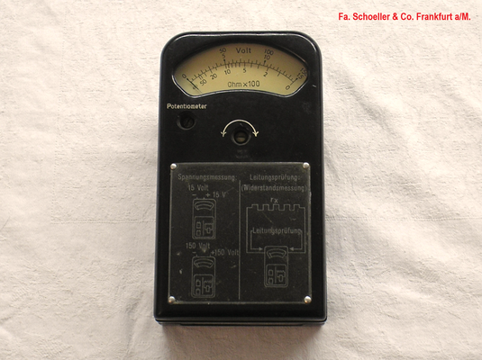 Bild 480 - Fa. Schoeller & Co. Frankfurt a/M. - Volt / Ohmmeter ( Leitungsprüfer ) - Fertigungsjahr 1949