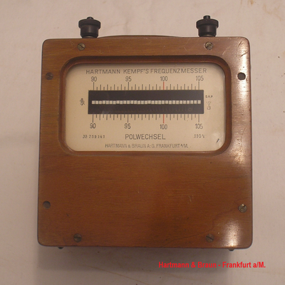 Bild 714 - Hartmann & Braun - Frankfurt a/M. -Zungenfrequenzmesser nach Kempf - Fertigungsjahr ca. 1950  
