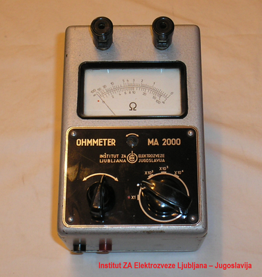 Bild 750 - Institut ZA Elektrozveze Ljubljana – Jugoslavija - Widerstands - Messgerät Modell MA 2000 - Fertigungsjahr ca. 1960