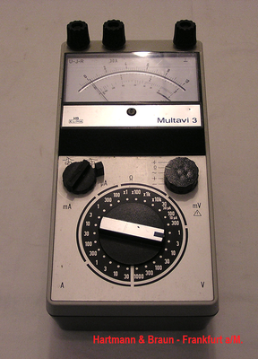 Bild 760 - Hartmann & Braun - Frankfurt a/M. - Multimeter AC – DC – Ohm. Modell Multavi 3 mit Fet - Verstärker. - Fertigungsjahr 1983   