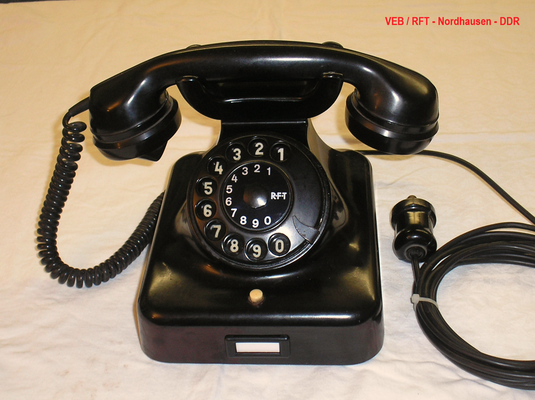 Bild 463 - VEB / RFT - Nordhausen - DDR - ZB Telefon Modell W 38 - Fertigungsjahr 1957