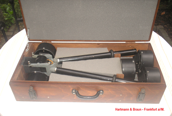 Bild 674 - Hartmann & Braun - Frankfurt a/M. - Dietze Anleger IDm 1000 im Set mit 5 geeichten Aufsteck Amperemeter vom Typ. JFktfa. - Fertigungsjahr ca. 1950