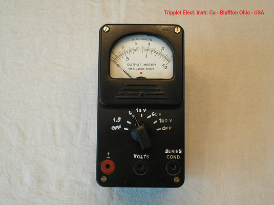 Bild 528 - Triplett Elect. Inst. Co - Ohio - USA - Output Meter AC - Typ. 650-SC - Fertigungsjahr ca. 1940