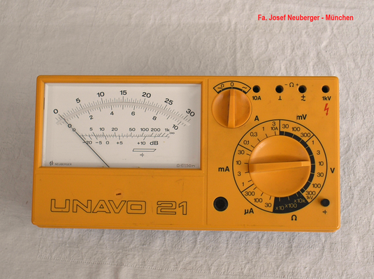 Bild 546 - Fa. Josef Neuberger München - Multimeter Modell Unavo 21 für den Elektrokundendienst - Fertigungsjahr ca. 1980