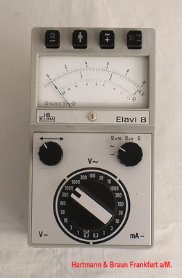 Bild 659 - Hartmann & Braun - Frankfurt a/M. - Multimeter G /W / Ohm Modell Elavi 8 - Fertigungsjahr ca. 1980