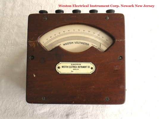 Bild 543 - Weston Electrical Instrument Corp. Newark New Jersey - DC - Voltmeter bis 150 Volt - Fertigungsjahr ca. 1920
