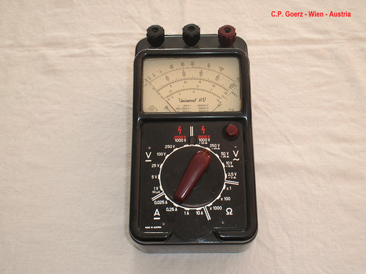Bild 475 - C.P. Goerz Wien - Austria - Multimeter Hochvolt Typ. Universal - HV - Fertigungsjahr  1955