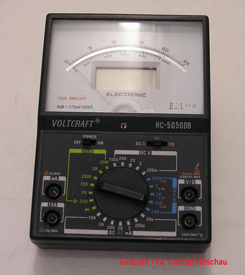 Bild 780 - Voltcraft Düsseldorf Nord - Rhine - Analog / Digital - Multimeter Modell HC 5050 DB - Fertigungsjahr 1976