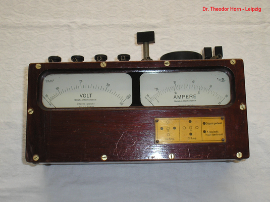 Bild 419 - Dr. Theodor Horn - Leipzig - Doppel Messgerät für Strom u. Spannung AC / DC - Fertigungsjahr ca. 1930