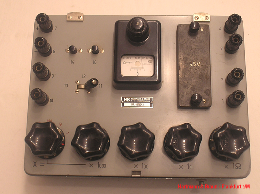 Bild 705 - Hartmann & Braun - Frankfurt a/M. - Dekaden - Kurbelmessbrücke Wheatstone - Modell MLkt 1- Fertigungsjahr ca. 1965