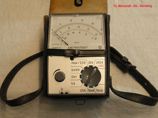 Bild 539 - Fa. Metrawatt AG - Nürnberg - Multimeter Modell Metratest - Fertigungsjahr ca. 1966