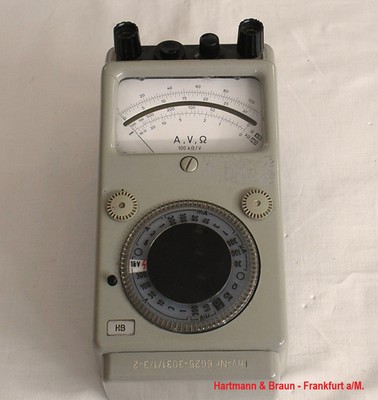 Bild 654 - Hartmann & Braun - Multimeter mit 100 k Ohm / Volt Typ. A V Ohm - Fertigungsjahr ca. 1956