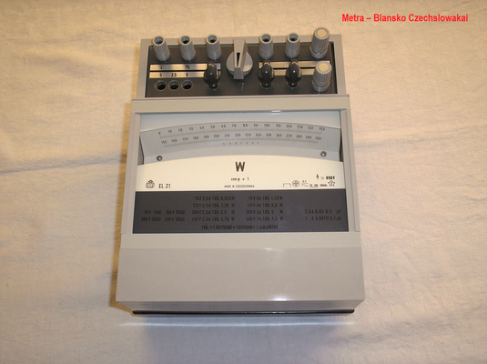 Bild 494 - Metra - Blansko - Czechslowakia - Präzisions Leistungsmesser als Spiegel Galvanometer für  Gleich / Wechselstrom Typ. EL 21 - Fertigungsjahr  1994