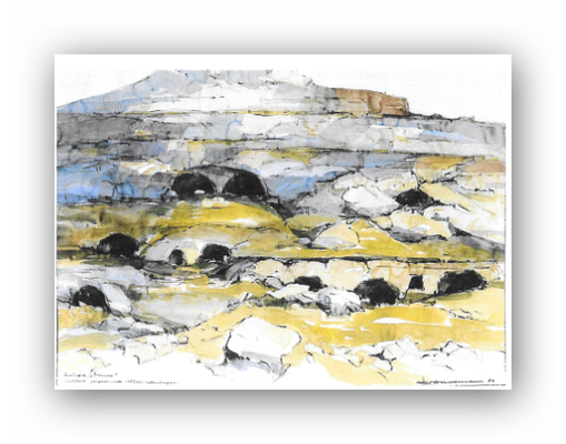Matera Höhlenwohnungen, aus Via Appia, nicht gerahmt, (Nr004P)