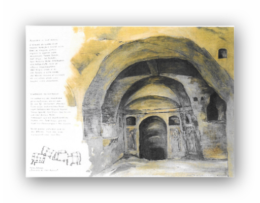 Via Appia, Öl auf Folie, nicht gerahmt, (Nr 001P)