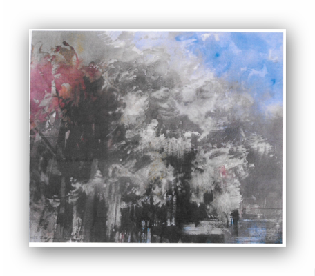 Flussbogen , gerahmt, 85x75 (Nr 050)