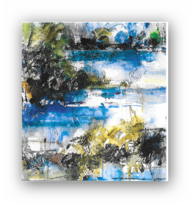 Strukturierte Wasserlandschaft, nicht gerahmt, (Nr 065P)
