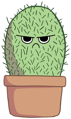 cactus - nature - environnement - smiley émoticône émoji cartoon clipart illustration - artémotic