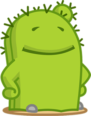 cactus - nature - environnement - smiley émoticône émoji cartoon clipart illustration - artémotic