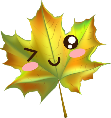 feuille - nature - environnement - smiley émoticône émoji cartoon clipart illustration - artémotic