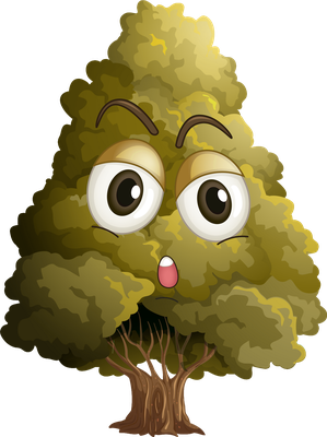 arbre - nature - environnement - smiley émoticône émoji cartoon clipart illustration - artémotic