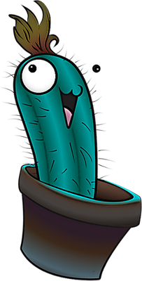 cactus - nature - environnement - smiley émoticône émoji cartoon clipart illustration - artémotic