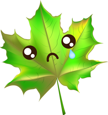 feuille - nature - environnement - smiley émoticône émoji cartoon clipart illustration - artémotic
